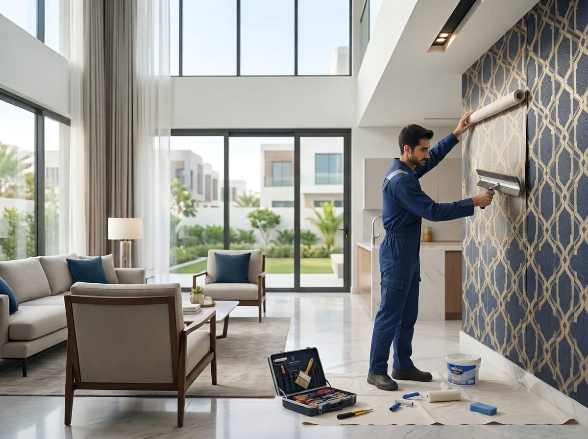 Wallpaper installation services in Dubai